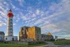 France-BPlougonvelin Ruins of the Abbey of Saint Mathieu and the Saint Mathieu Lighthouse Art Print